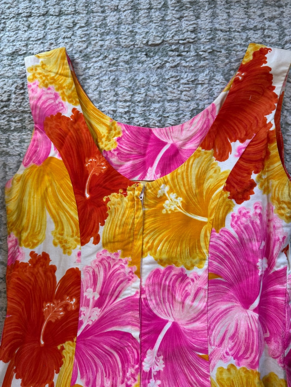 Vintage Tropical/ Made in Hawaii Floral Maxi Dress - Picture 6 of 8